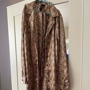 Beautiful shirt dress in animal print